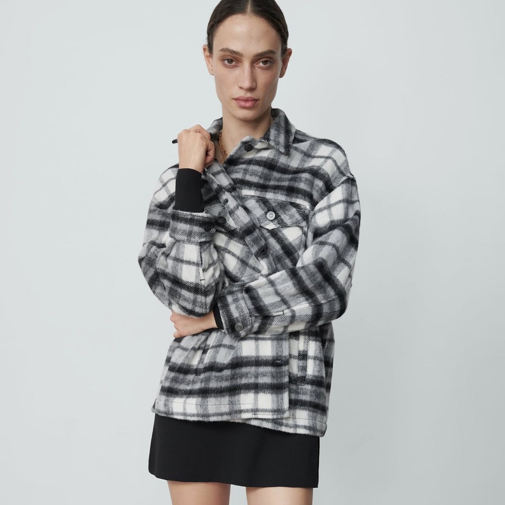 Zara- Wool Blend Overshirt